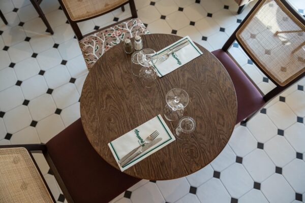 Outdoor table detail